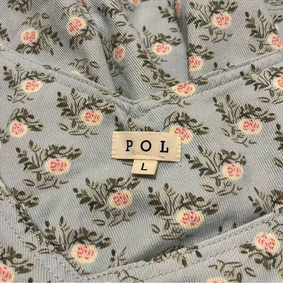 POL Cottage Floral Overalls Jumpsuit